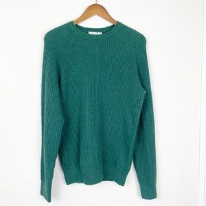 Suitsupply Mens Ribbed Alpaca Blend Crewneck Sweater Large